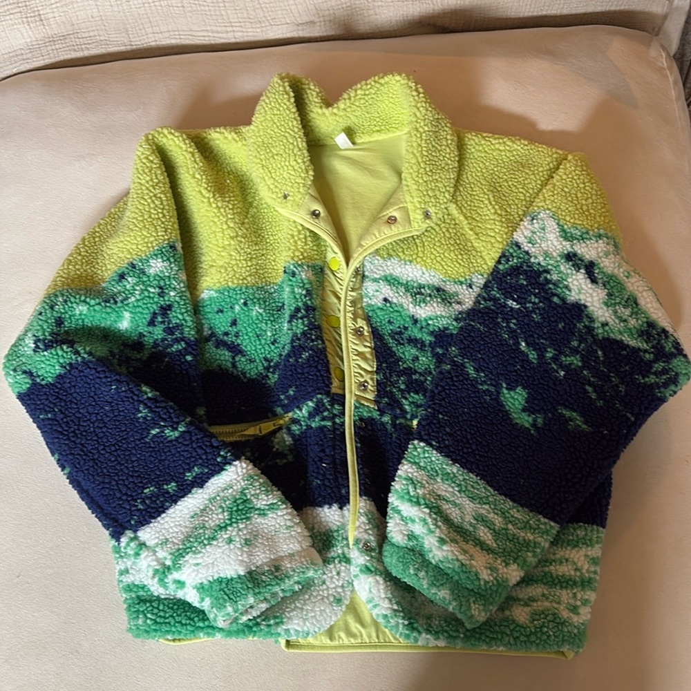 Free People Movement Fleece Zip Pattern Jacket